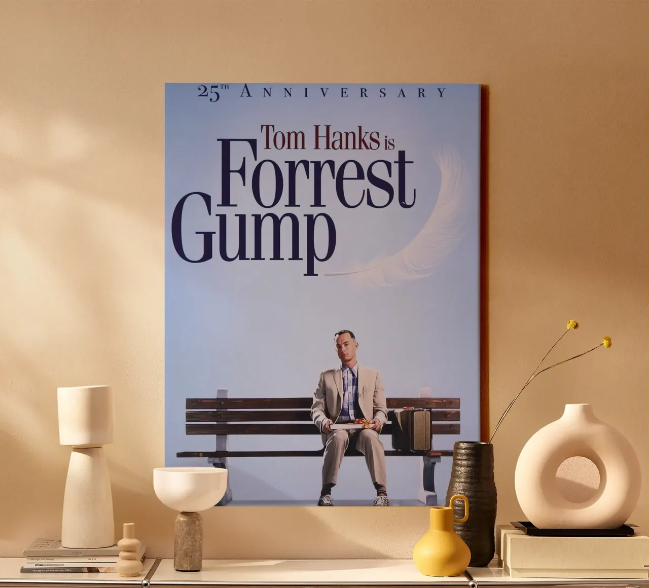 Forrest Gump filmposter canvas met Baklijst van 🎁 ARTVI-SHOP