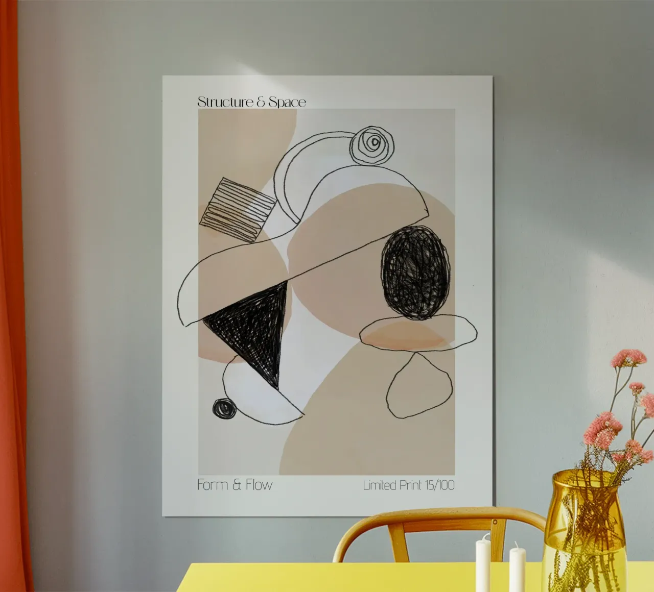 Léger Et Simple No 52 poster con marco de madera de treechild