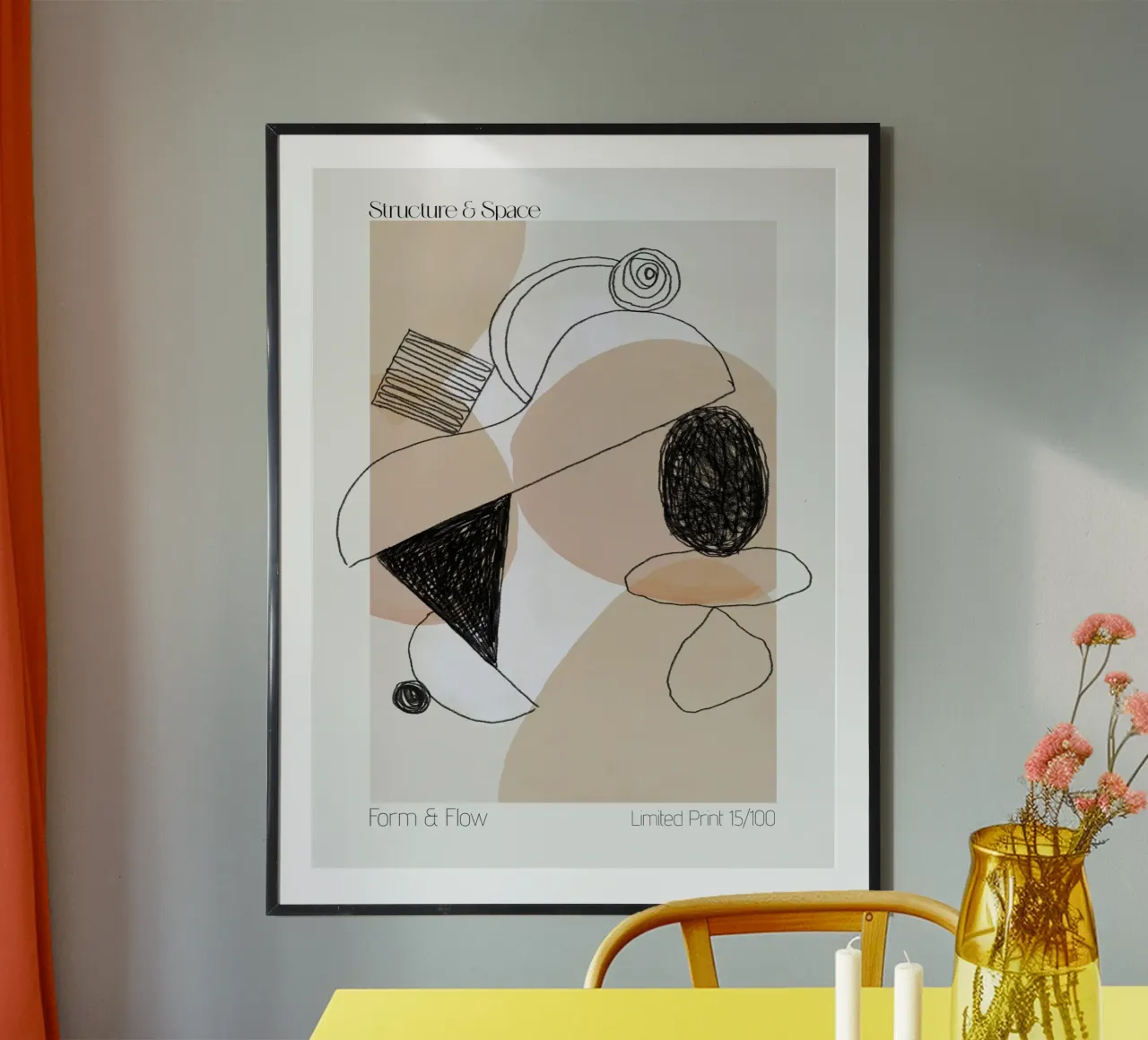 Léger Et Simple No 52 poster con marco de madera de treechild