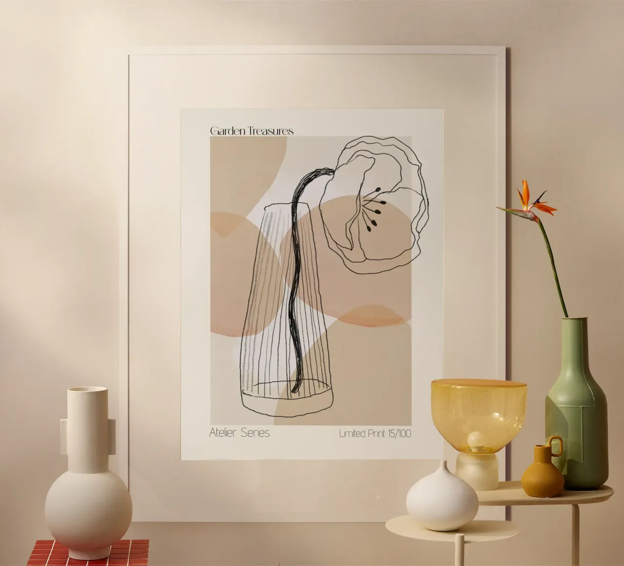Léger Et Simple No 51 poster avec cadre en plastique de treechild
