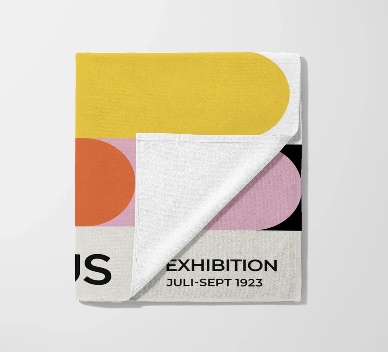 Bauhaus Exhibition 1923 Pattern 01 beach towel by Paigaam Studio