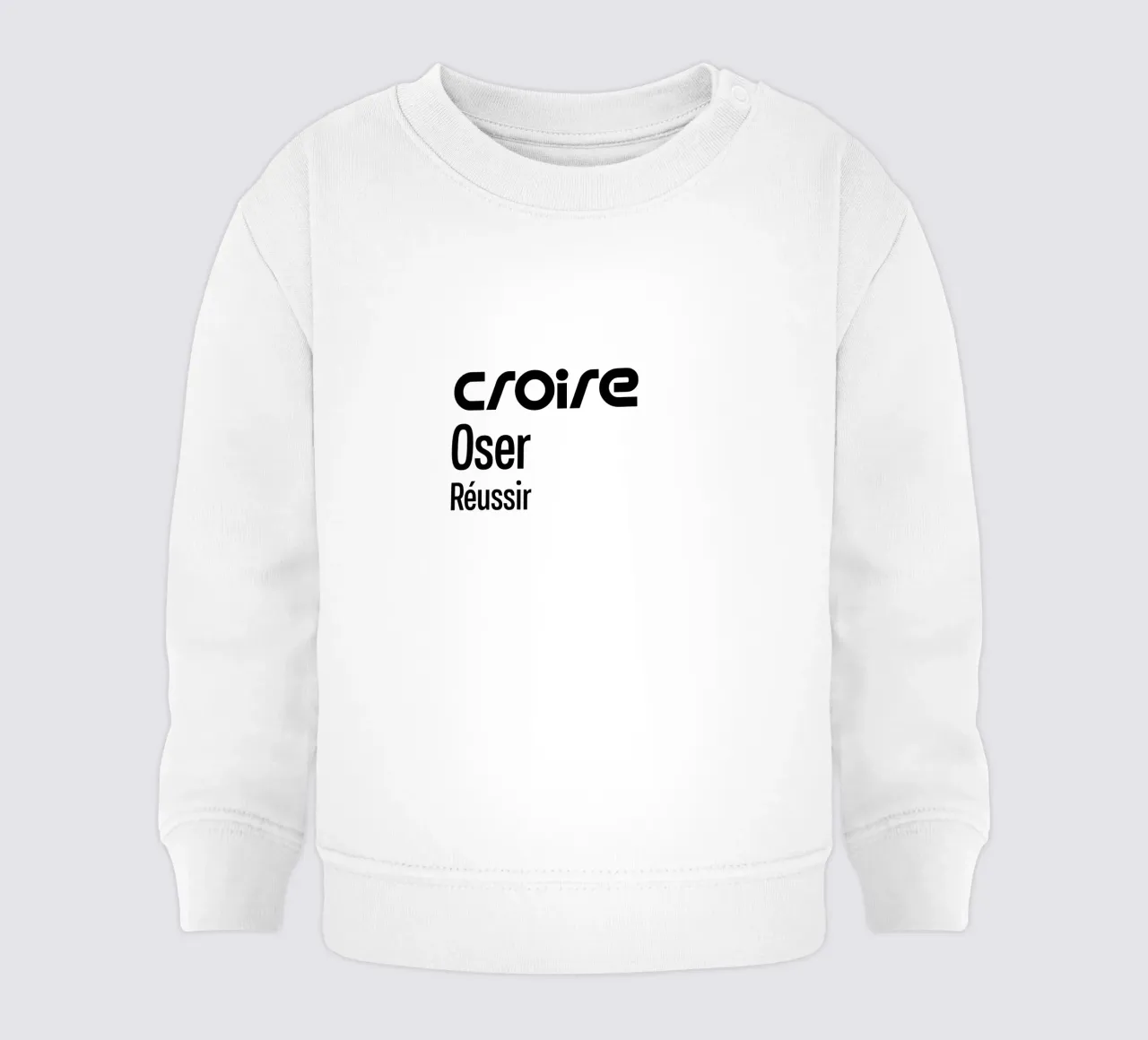 Credere osare riuscire felpa neonato da YV TYPOGRAPHY