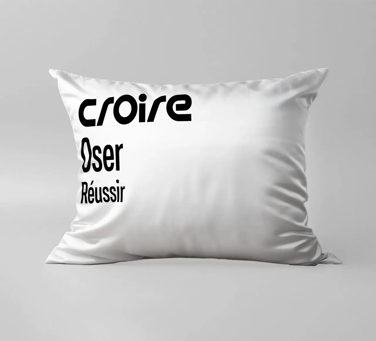 Credere osare riuscire cuscino da YV TYPOGRAPHY