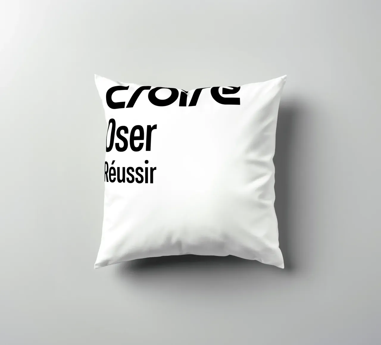 Credere osare riuscire cuscino da YV TYPOGRAPHY
