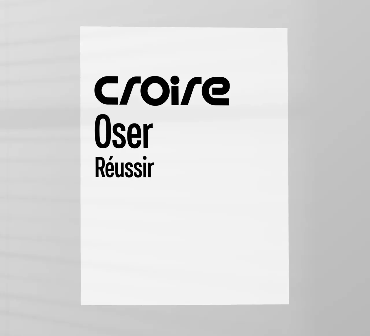 Credere osare riuscire pellicola backlit da YV TYPOGRAPHY