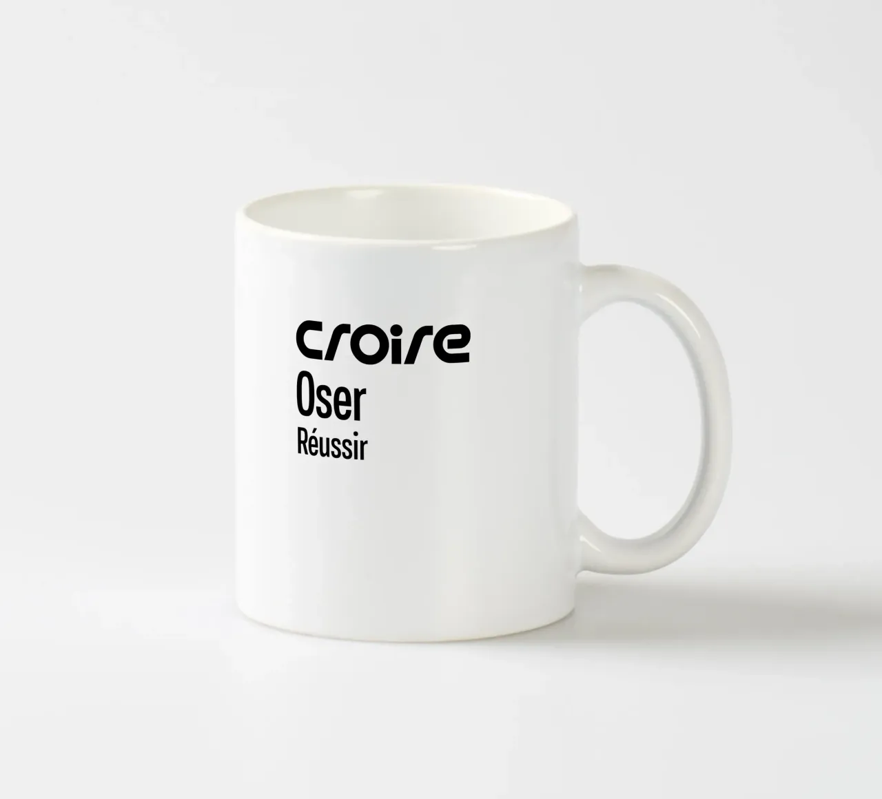 Credere osare riuscire tazza in ceramica da YV TYPOGRAPHY