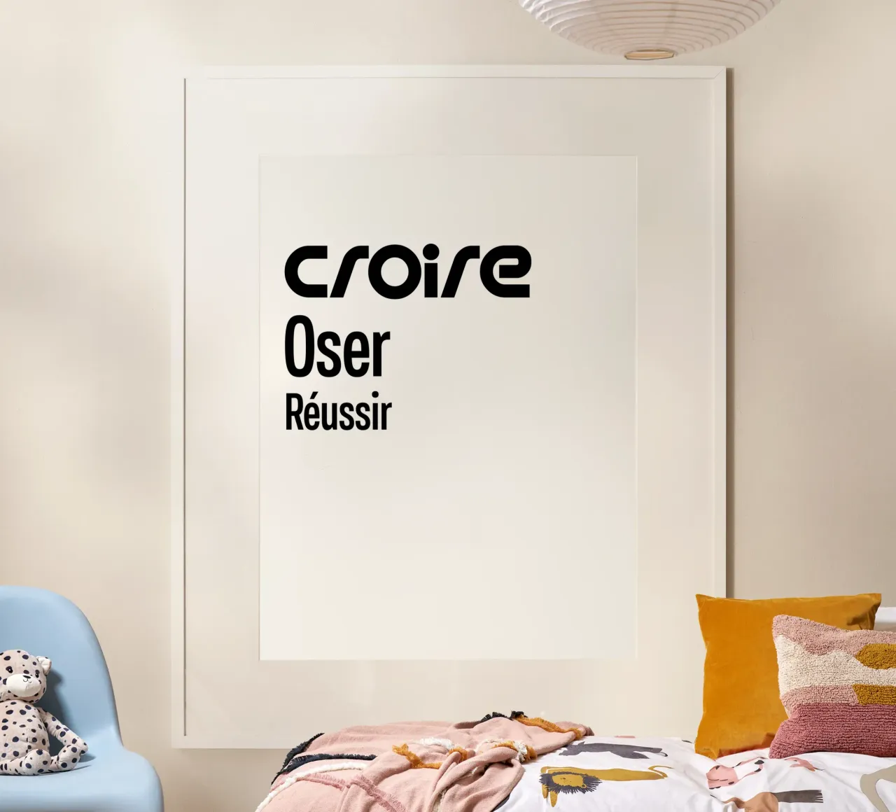 Credere osare riuscire poster da YV TYPOGRAPHY