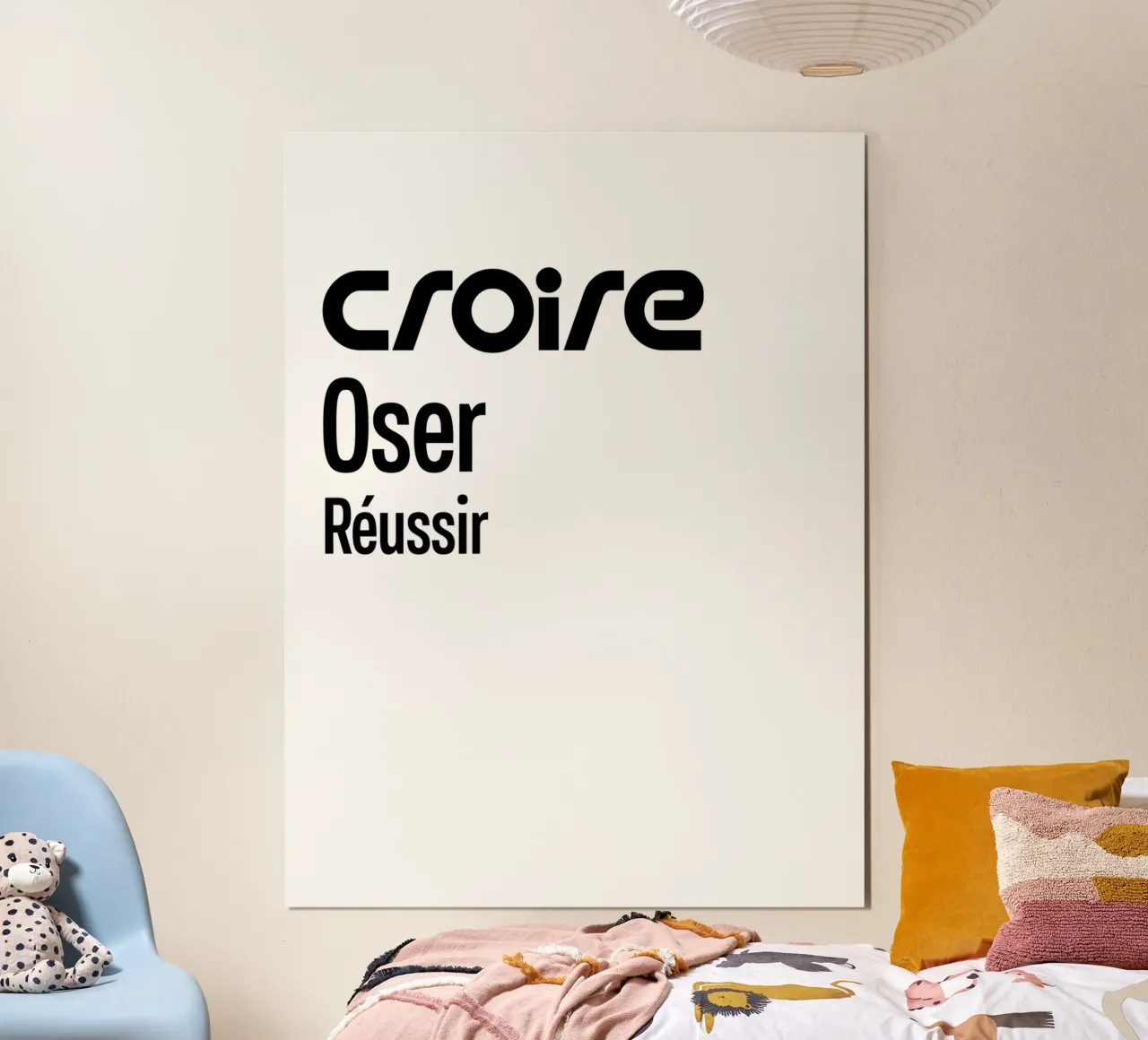 Credere osare riuscire poster da YV TYPOGRAPHY