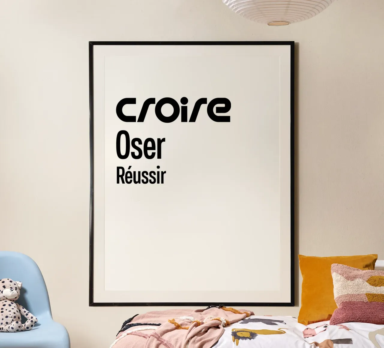 Credere osare riuscire poster da YV TYPOGRAPHY