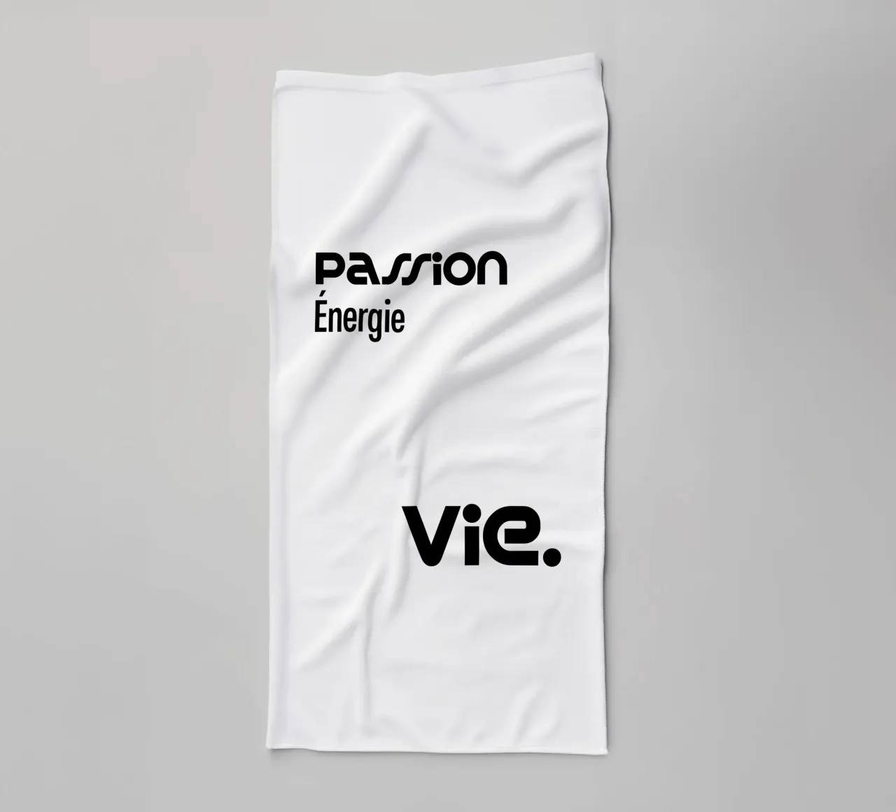Passion Energy Vie towel by YV TYPOGRAPHY