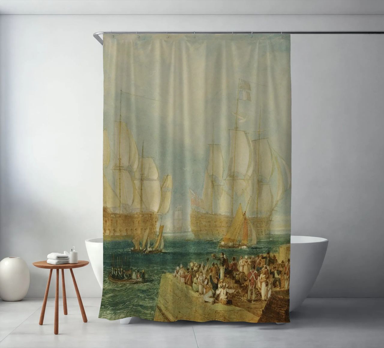 William Turner - Port de Plymouth : Le remorquage rideau de douche de ARTOTHEK