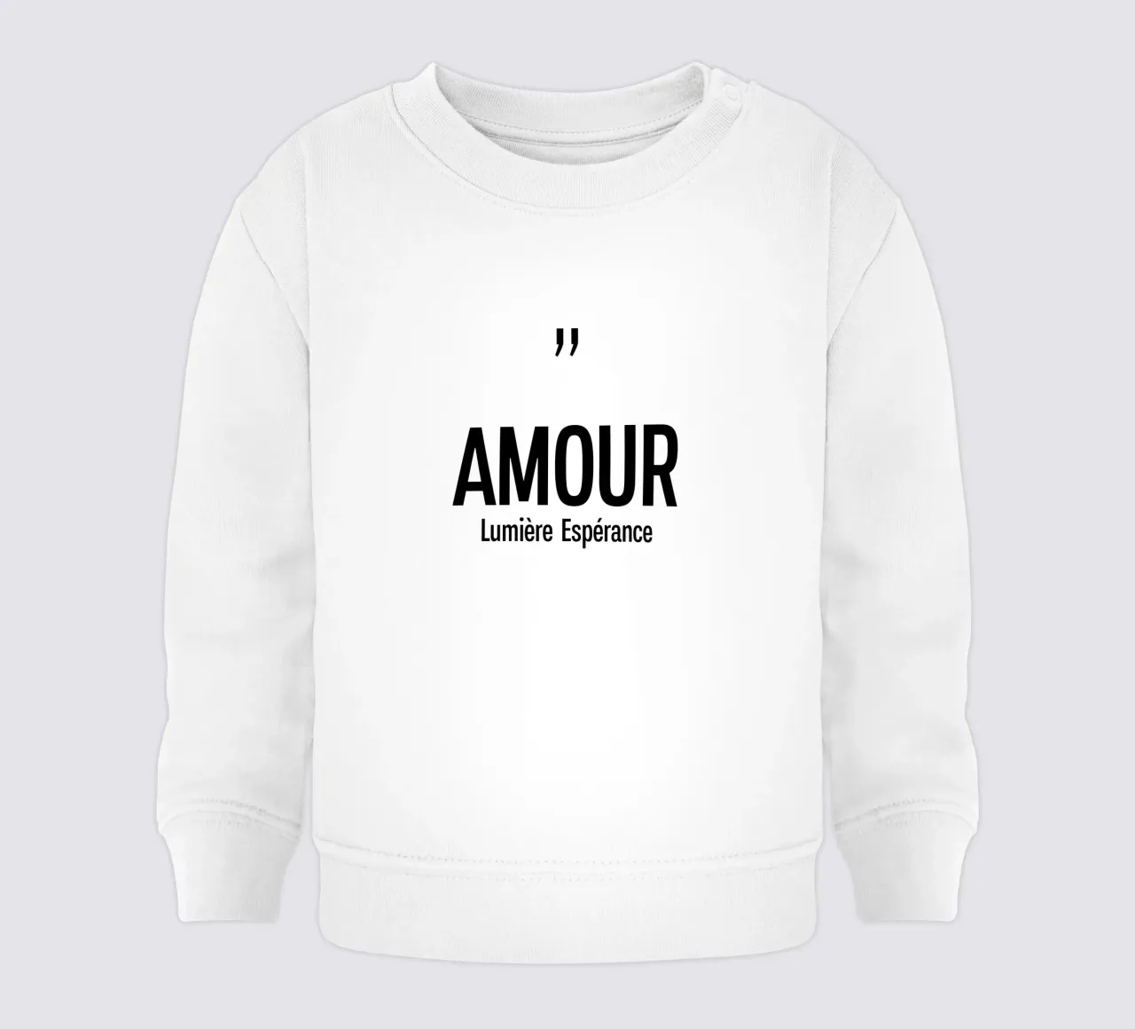 Amour Lumiere Esperance sudadera de bebé de YV TYPOGRAPHY