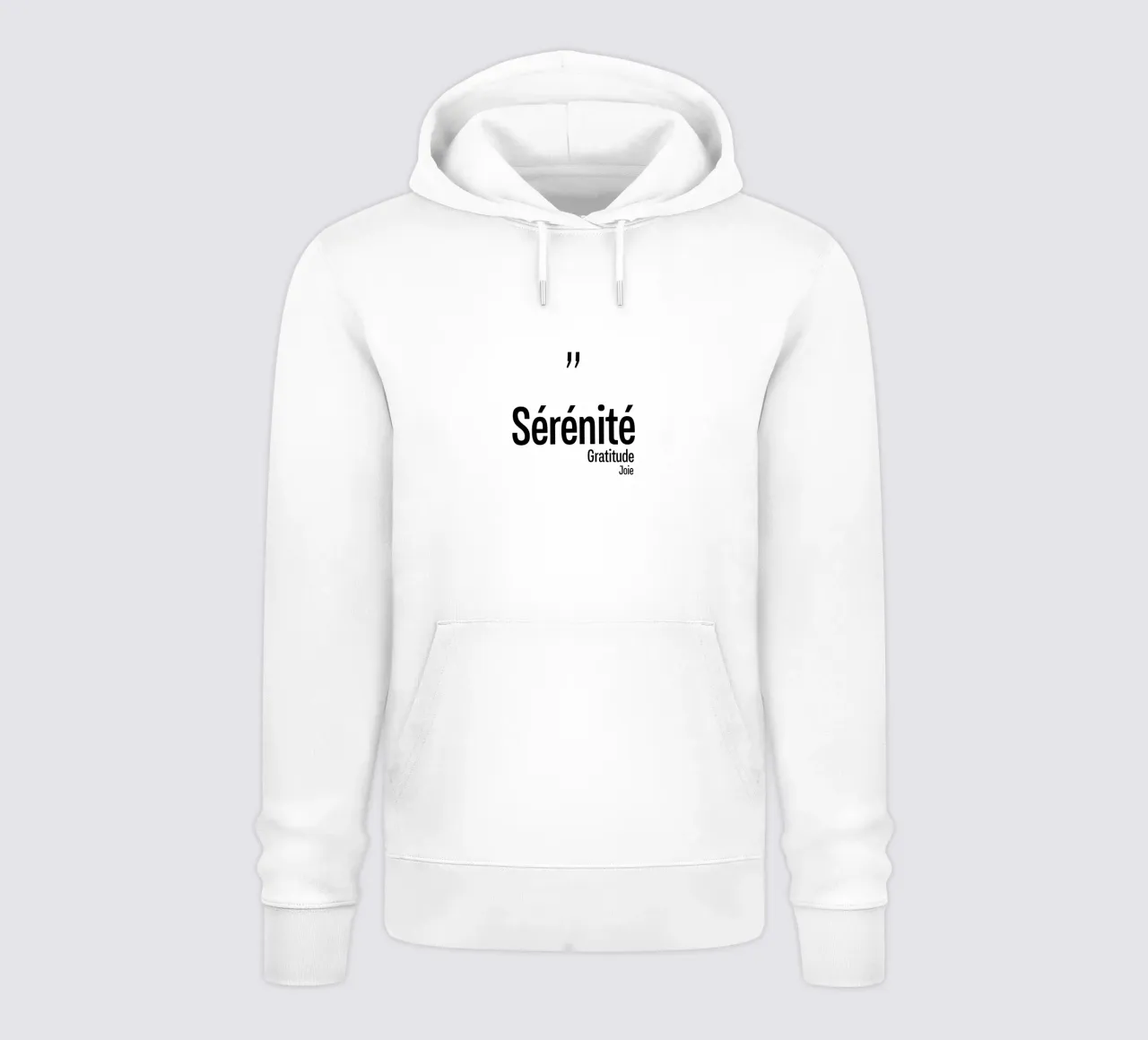 Serenite Gratitudine Joie felpa con cappuccio da YV TYPOGRAPHY