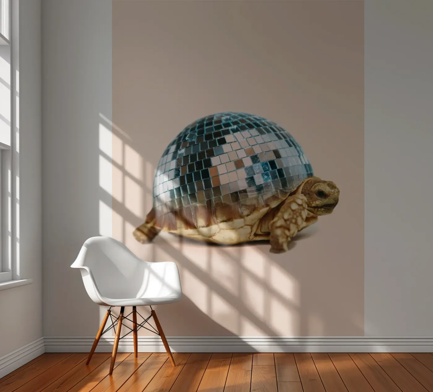 TURTLE SCHIJF fotobehang van Dagmar Pels