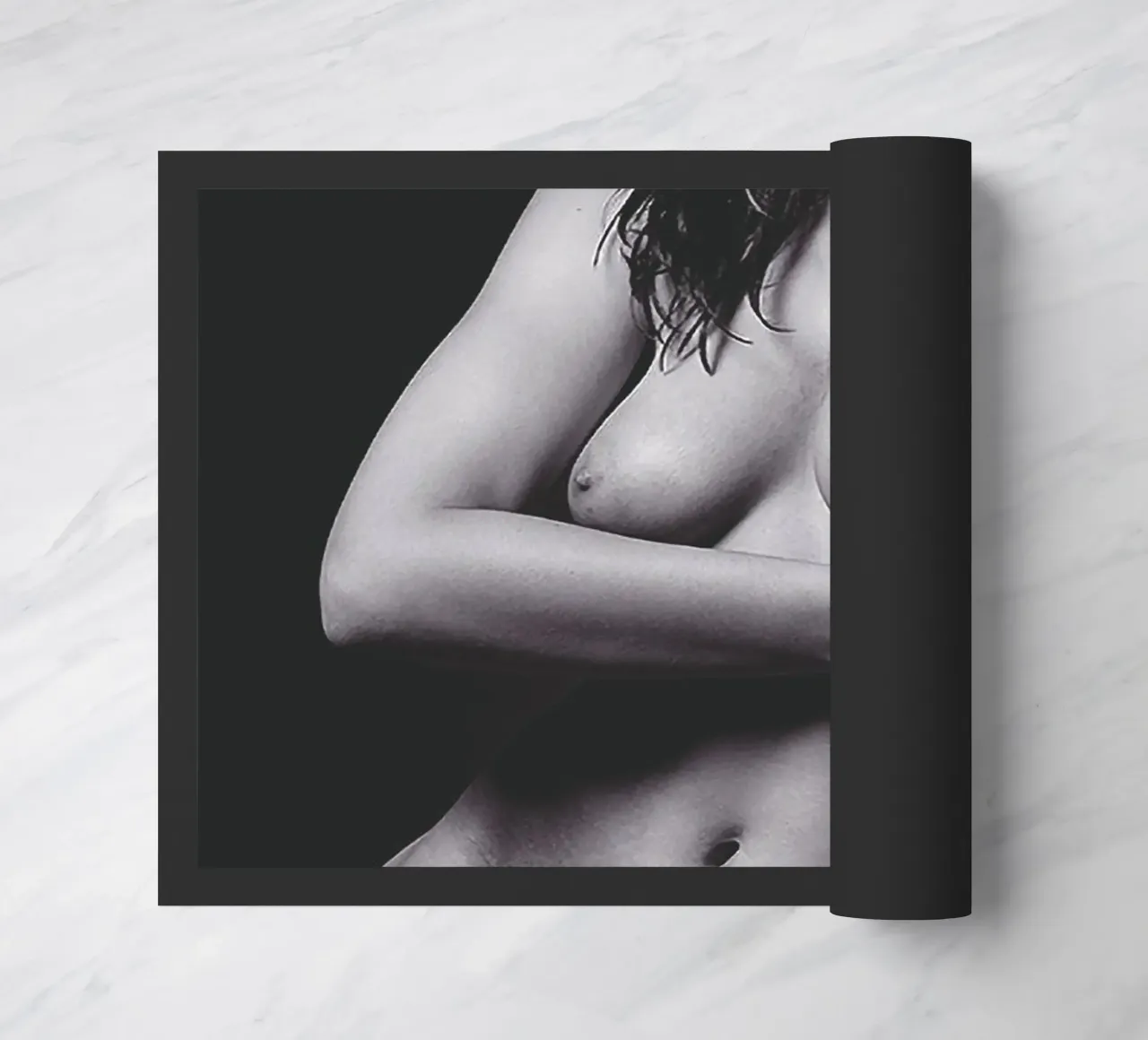 Adele X posing nude Mono deurmat van Dave Hare Photography