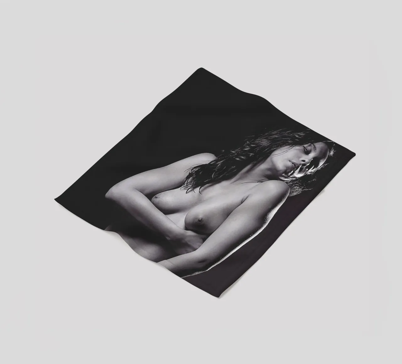 Adele X  posing nude Mono fleece blanket by Dave Hare Photography