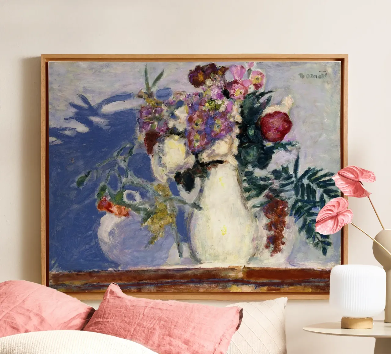 Pierre Bonnard - Vaso di fiori tela con Cornice a cassetta da ARTOTHEK