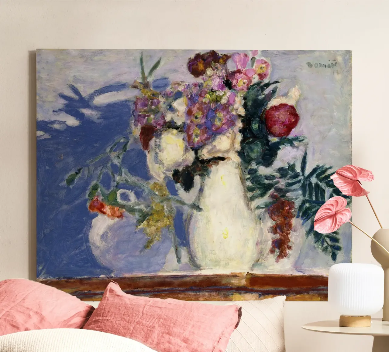 Pierre Bonnard - Vaso di fiori tela con Cornice a cassetta da ARTOTHEK