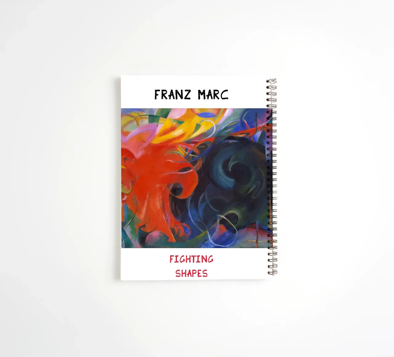 Franz Marc - Fighting shapes spiral notebook by ARTOTHEK