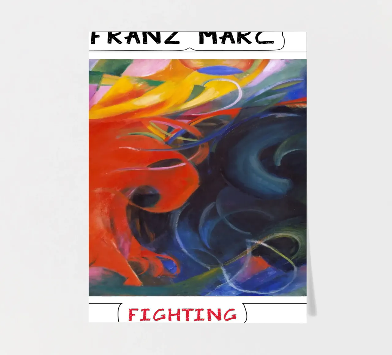 Franz Marc - Forme di lotta foglio adesivo da ARTOTHEK