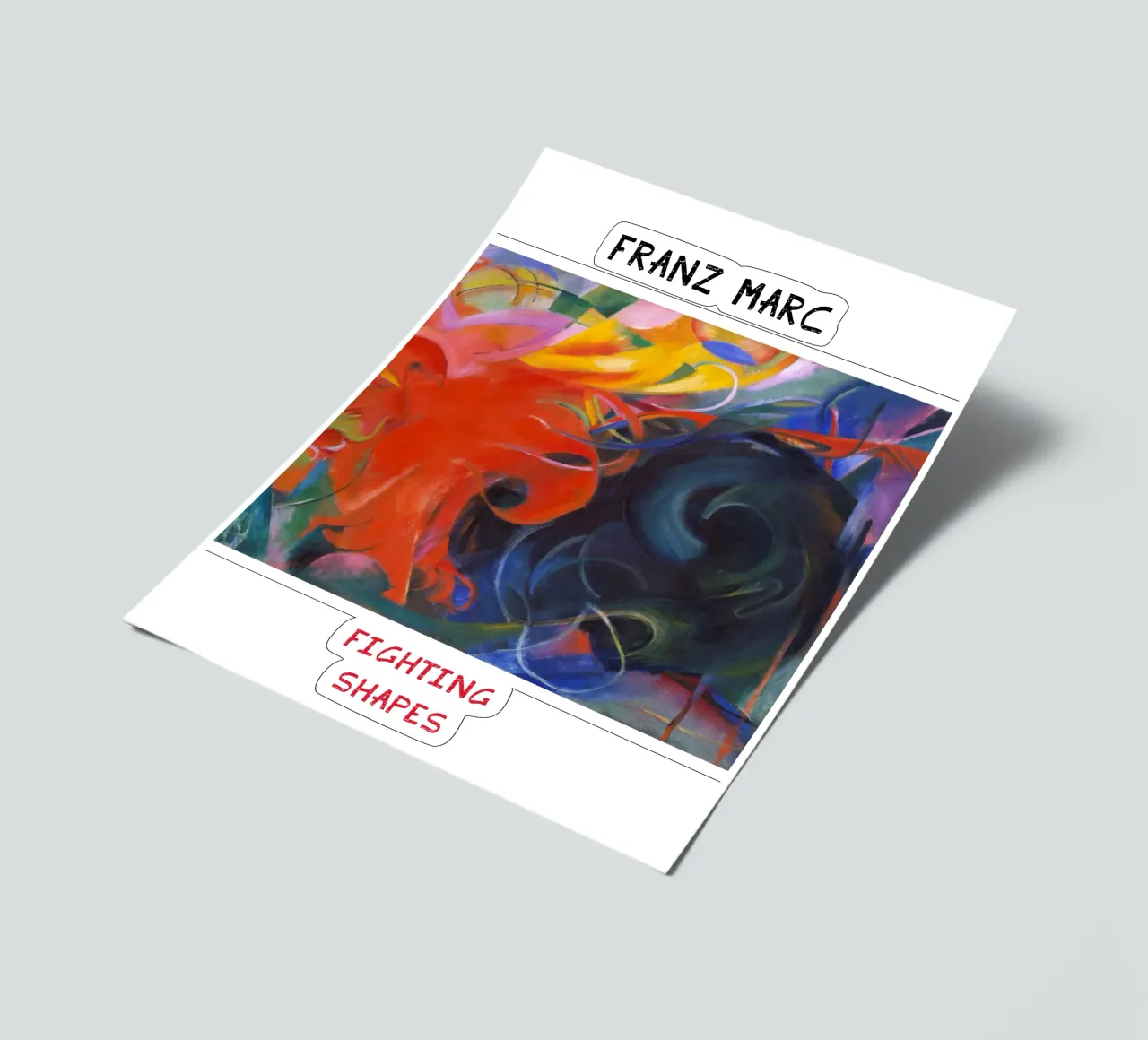 Franz Marc - Forme di lotta foglio adesivo da ARTOTHEK