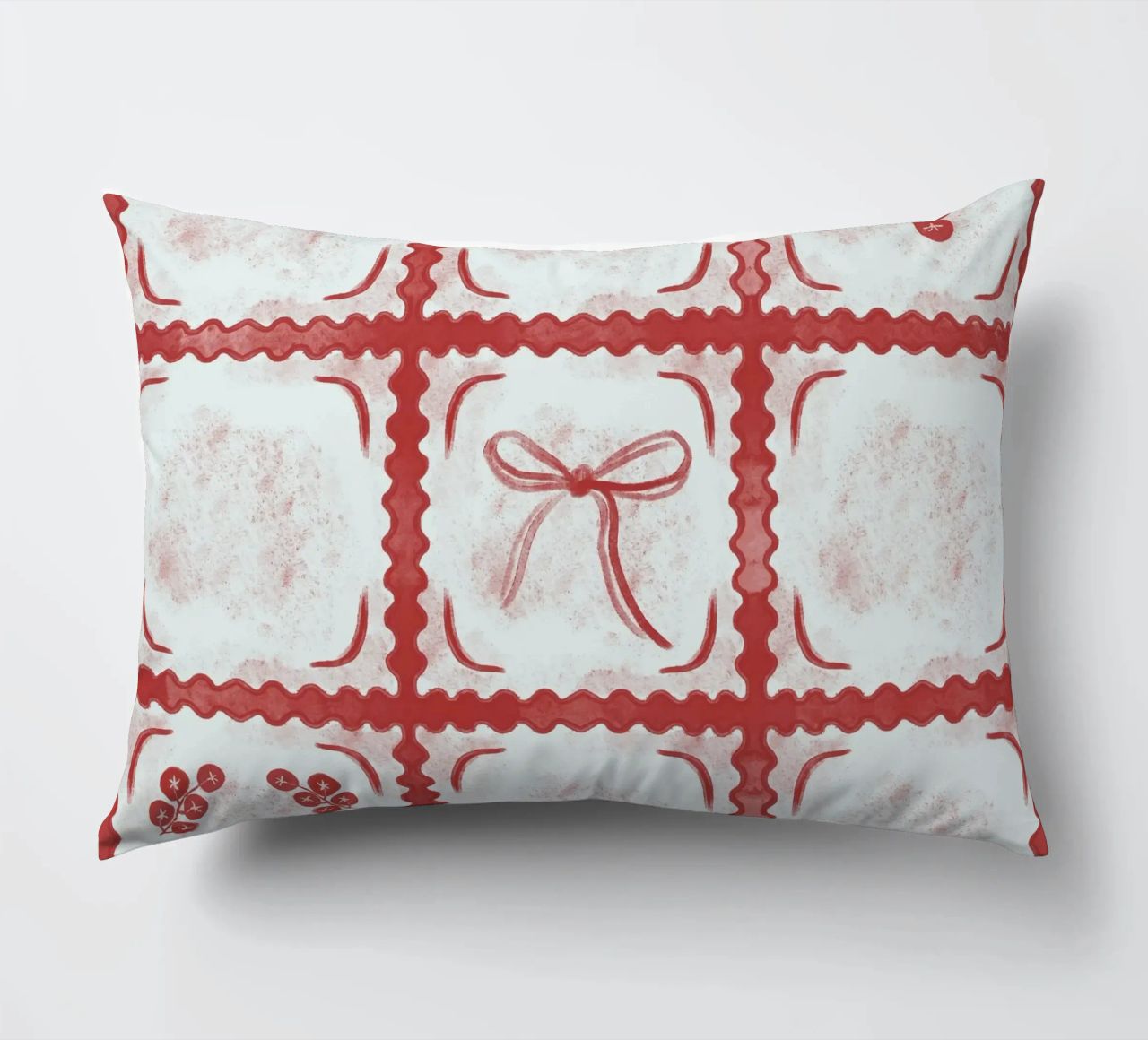 Ravioli Pomodoro Pattern cuscino da anisillustration