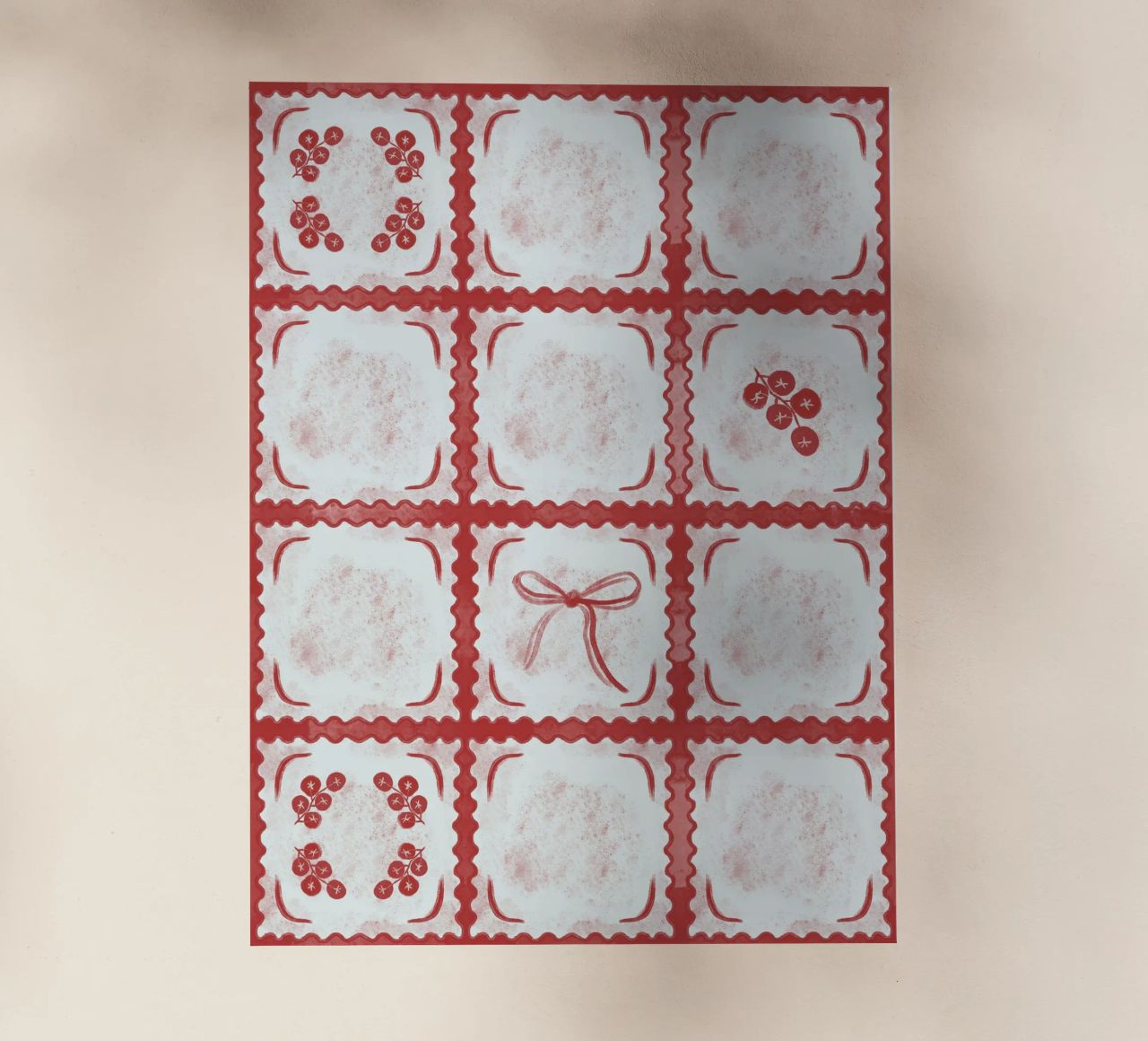 Ravioli Pomodoro Pattern pellicola backlit da anisillustration