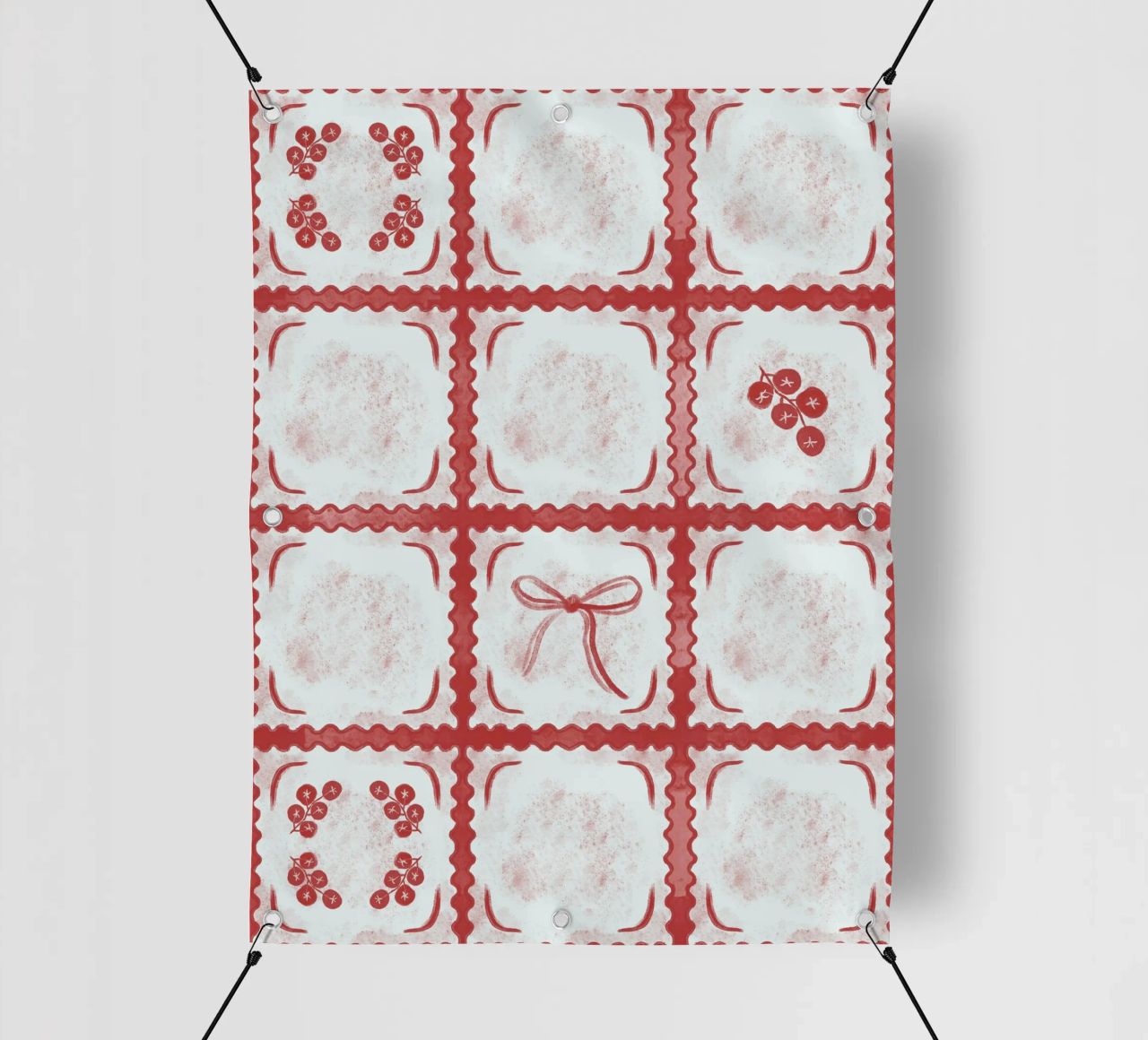 Ravioli Pomodoro Pattern telo in pvc da anisillustration