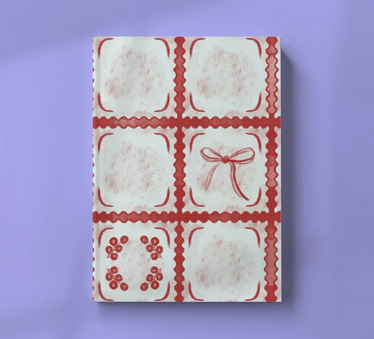 Ravioli Pomodoro Pattern notebook by anisillustration