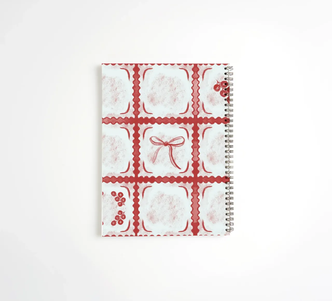 Ravioli Pomodoro Pattern spiral notebook by anisillustration