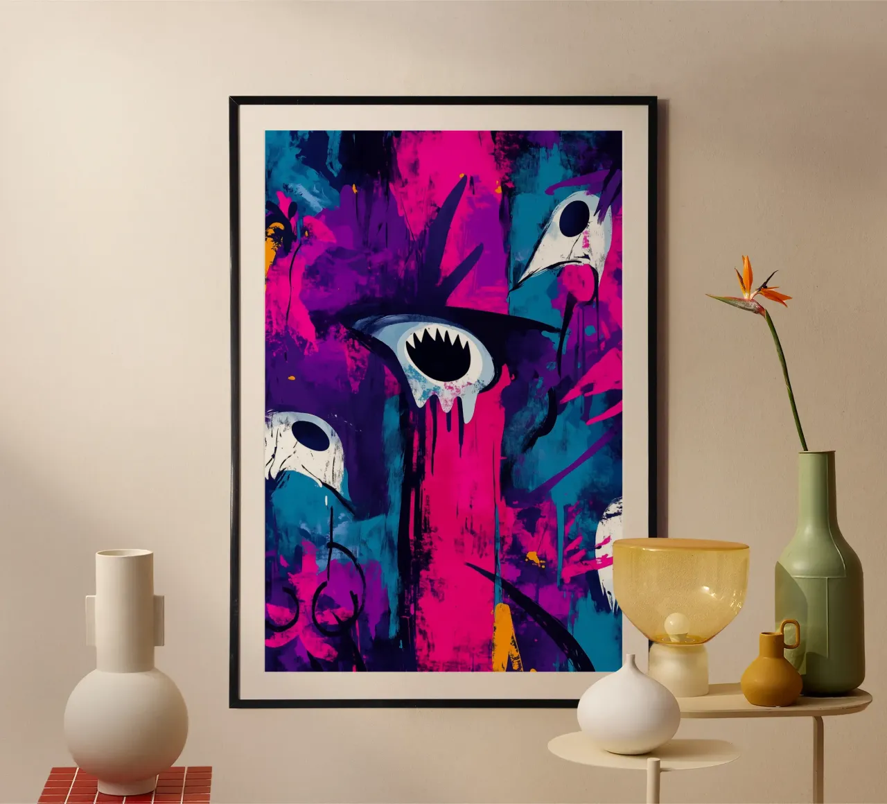 Echi vivi dell'abisso poster con telaio in plastica da melipo-art