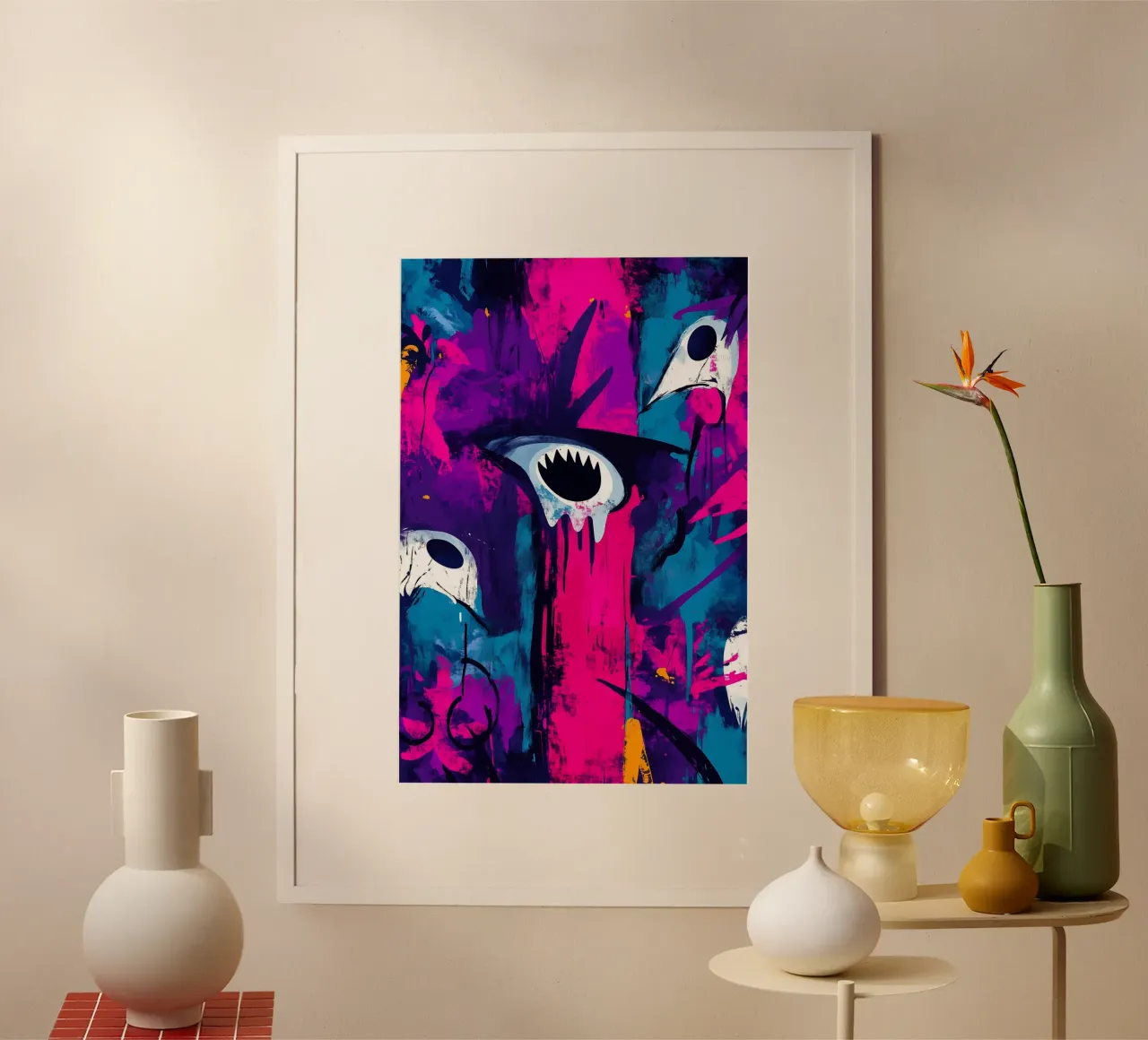 Echi vivi dell'abisso poster con telaio in plastica da melipo-art