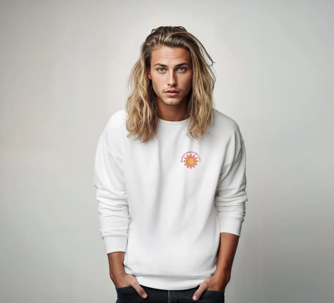 Vivere per la felicità felpa da Doodle Dreams Art