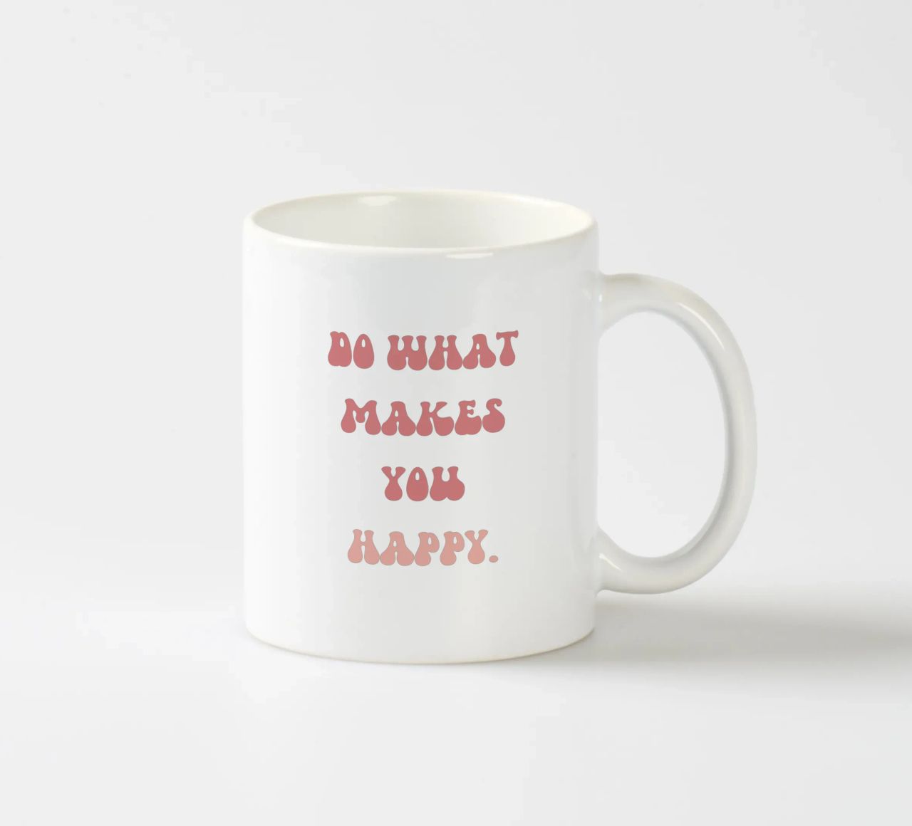 Vivere per la felicità tazza in ceramica da Doodle Dreams Art
