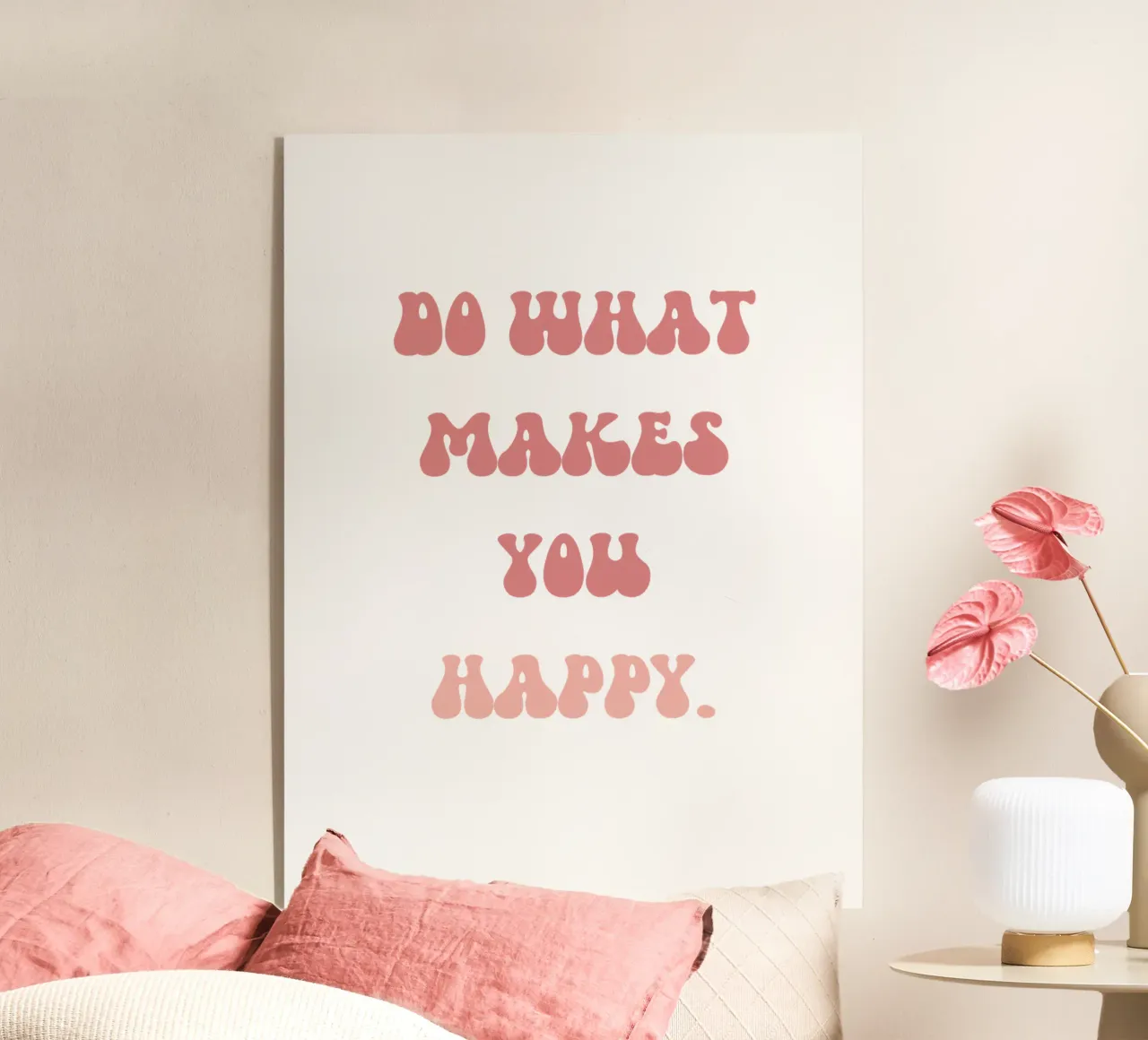 Vivere per la felicità plexiglass da Doodle Dreams Art