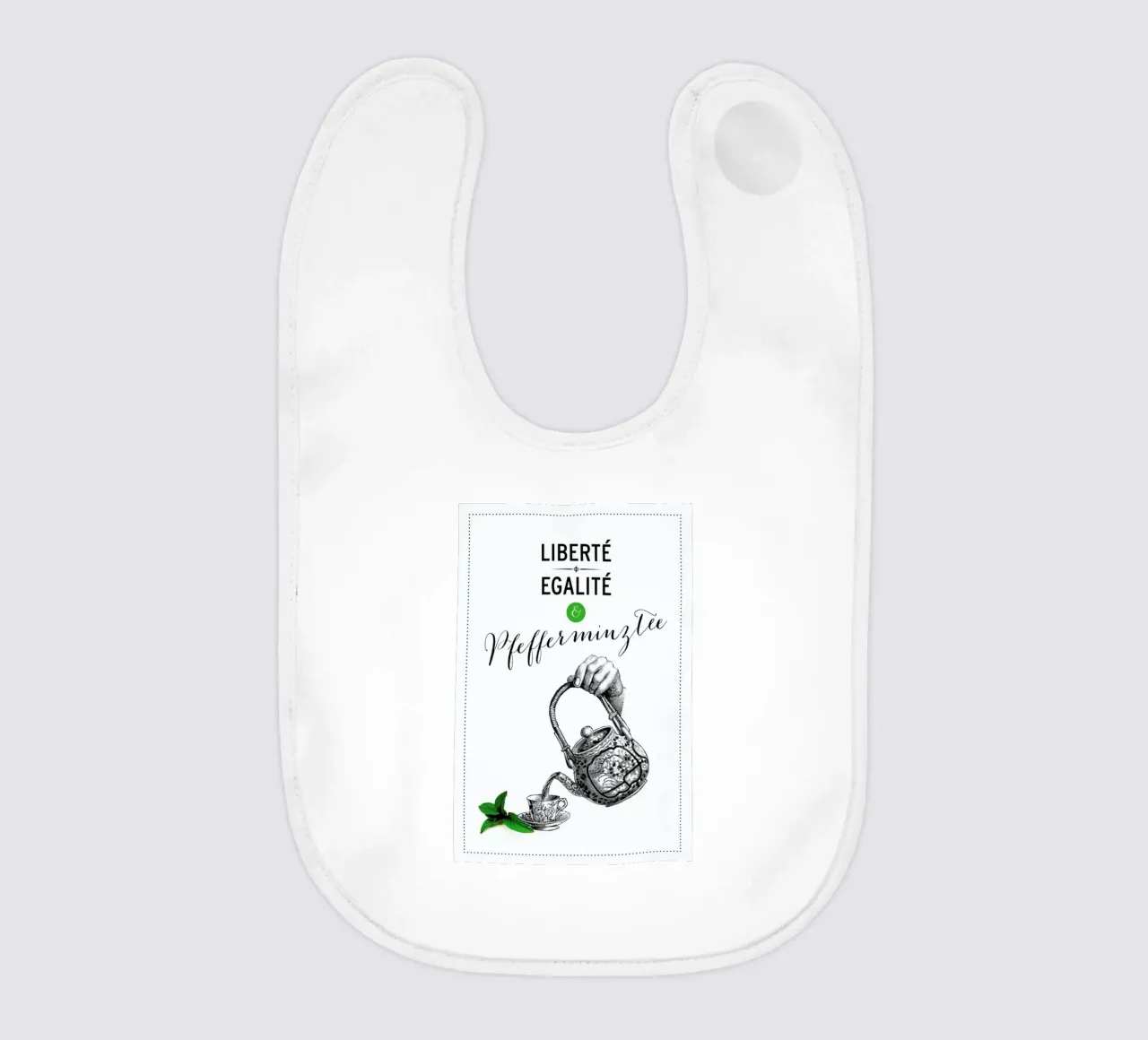Pfefferminztee baby bib by Amy & Kurt