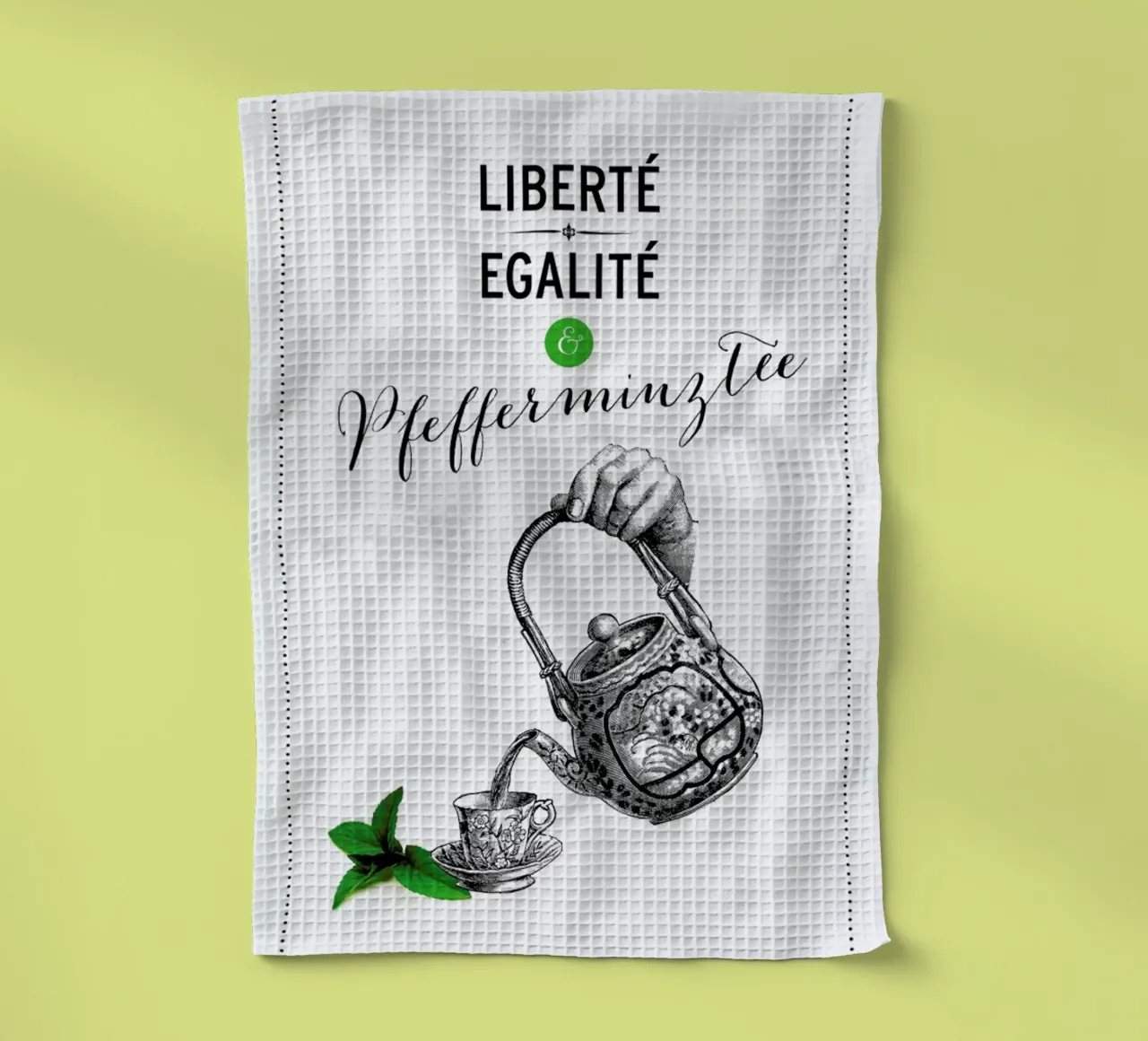 Pfefferminztee tea towel by Amy & Kurt