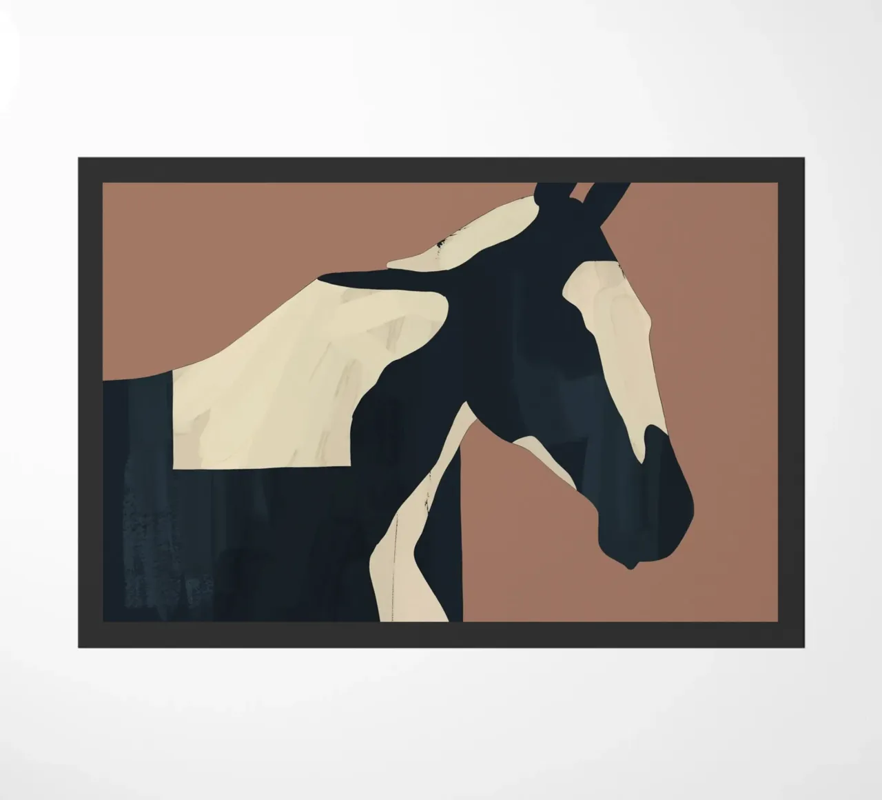 Caballo Minimal Abstracto Mousse de Moca felpudo de ThingDesign