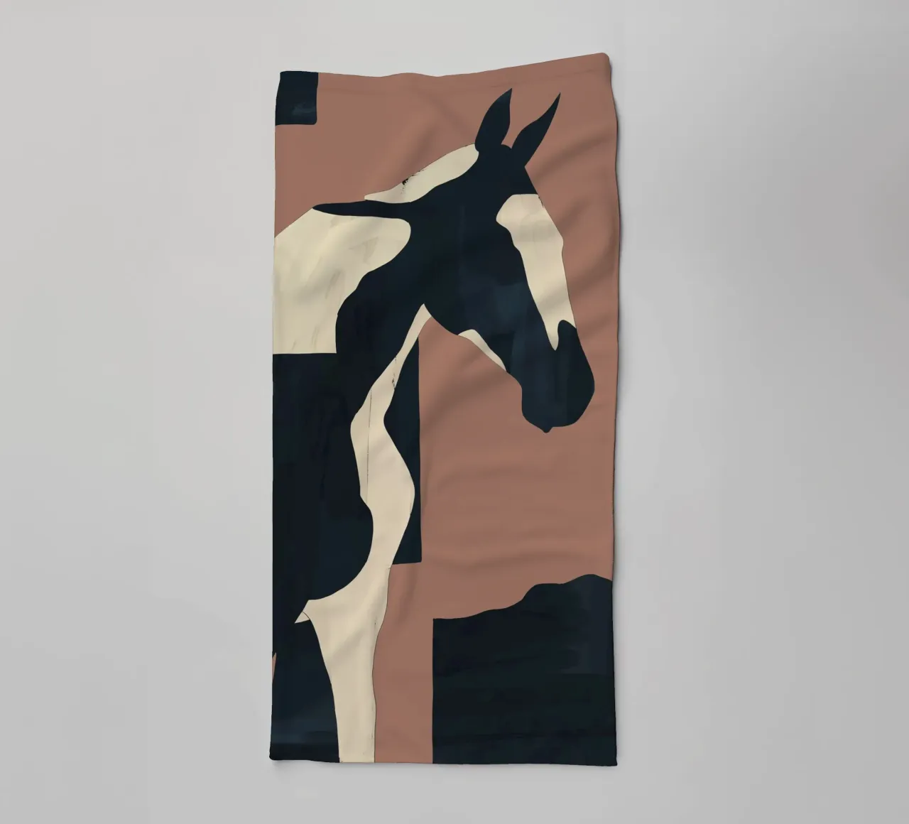 Abstrait Minimal Cheval Mousse Moka serviette de bain de ThingDesign