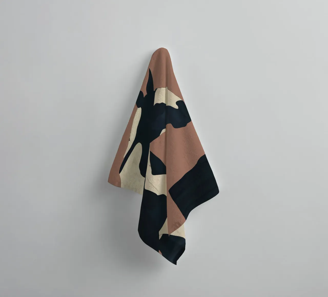 Abstrait Minimal Cheval Mousse Moka serviette de bain de ThingDesign