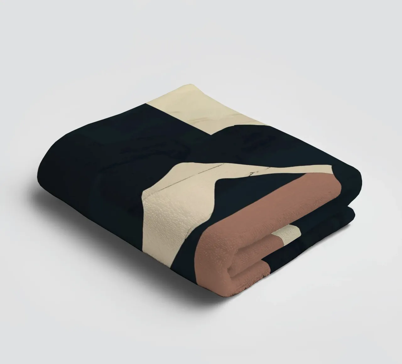Abstrakt Minimal Pferd Mokka Mousse Handtuch von ThingDesign
