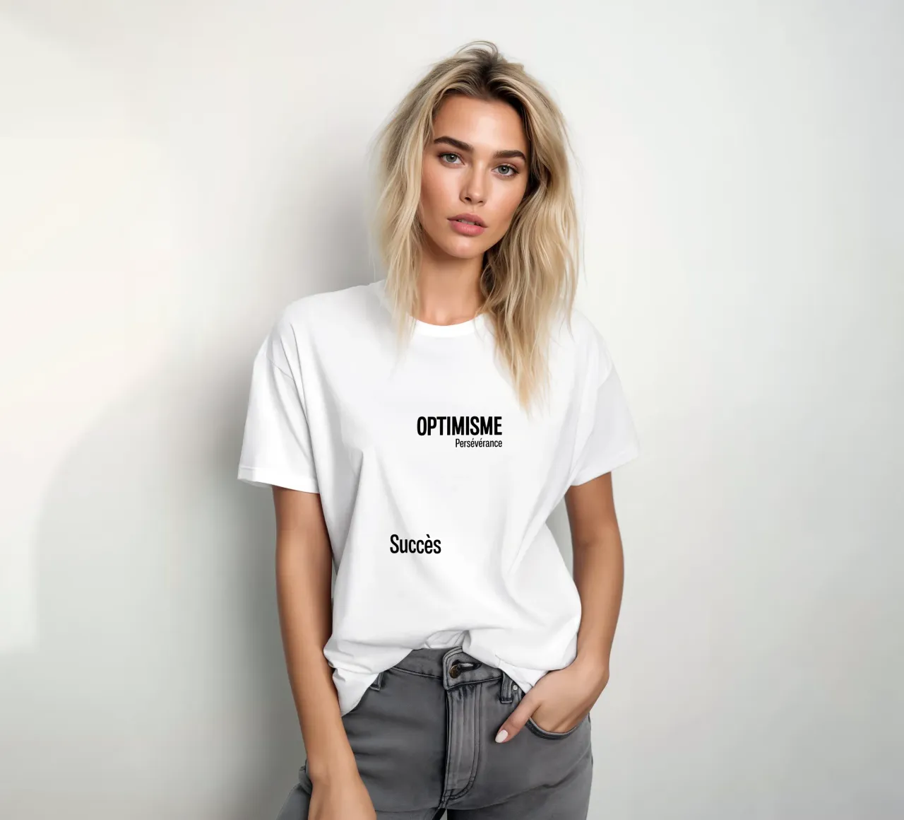 Optimisme Perseverance Succes t-shirt by YV TYPOGRAPHY