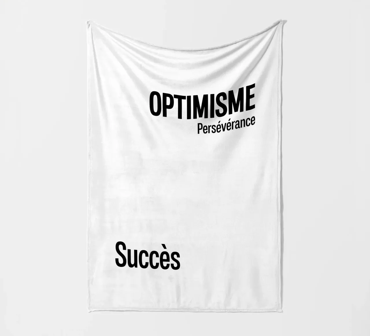 Optimismus Beharrlichkeit Erfolg Fleecedecke von YV TYPOGRAPHY