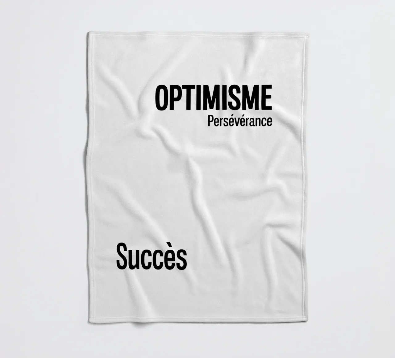 Optimismus Beharrlichkeit Erfolg Fleecedecke von YV TYPOGRAPHY