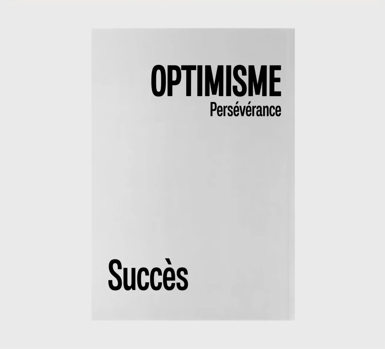 Optimisme Perseverance Succes notebook by YV TYPOGRAPHY