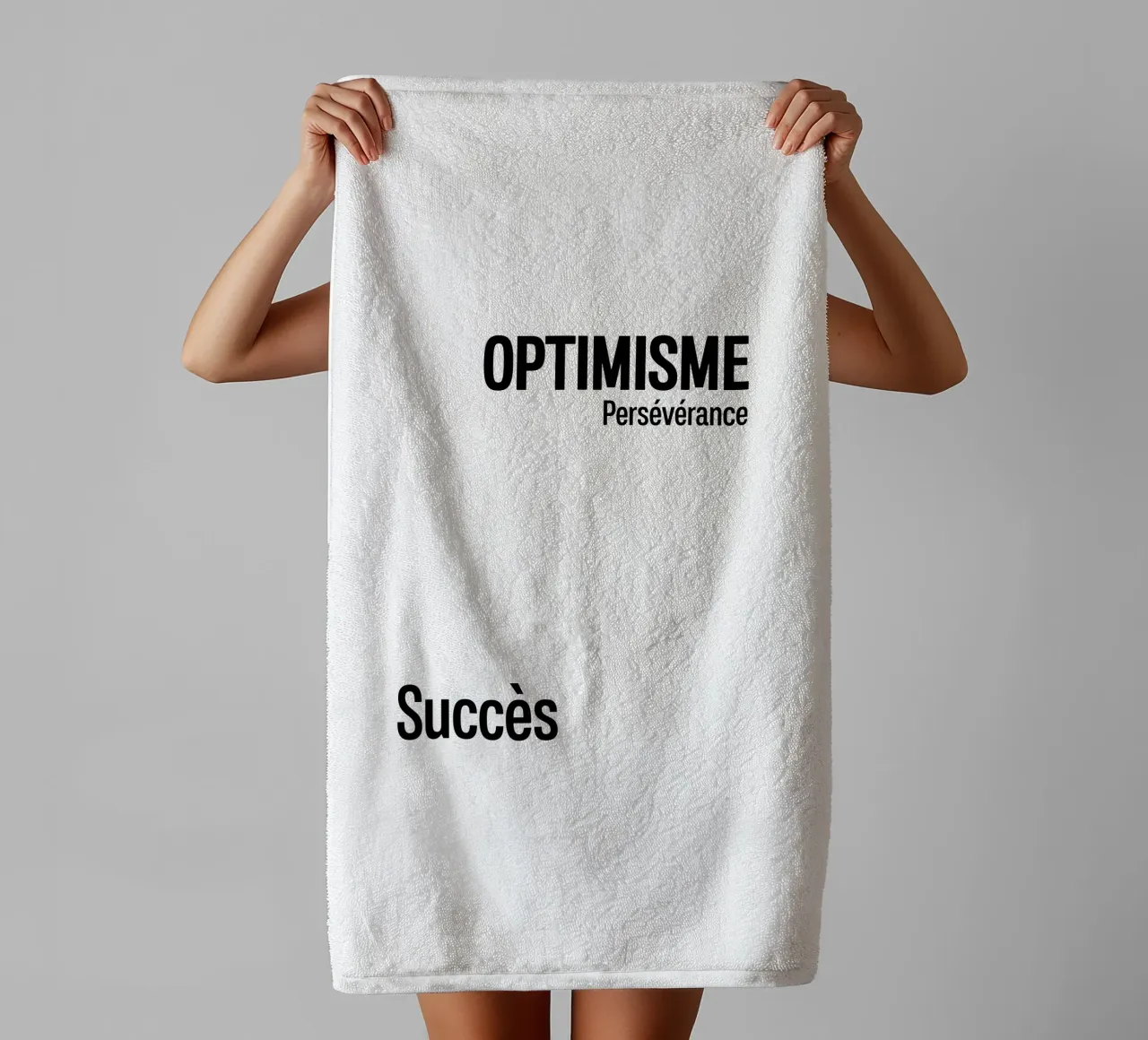 Optimismus Beharrlichkeit Erfolg Handtuch von YV TYPOGRAPHY
