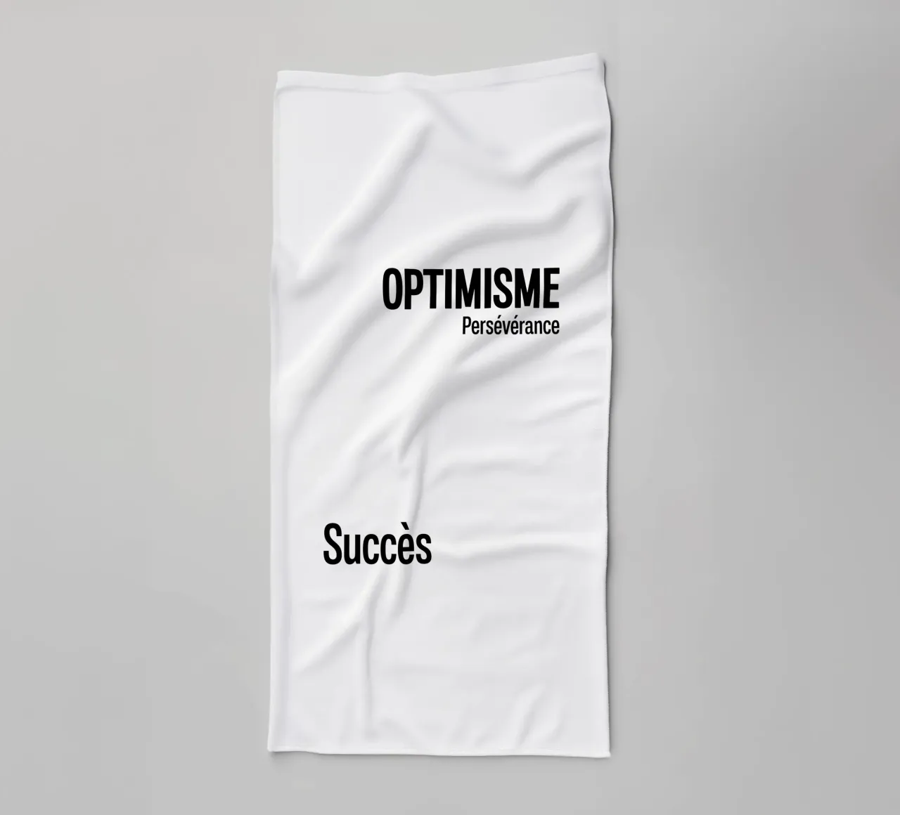 Optimismus Beharrlichkeit Erfolg Handtuch von YV TYPOGRAPHY