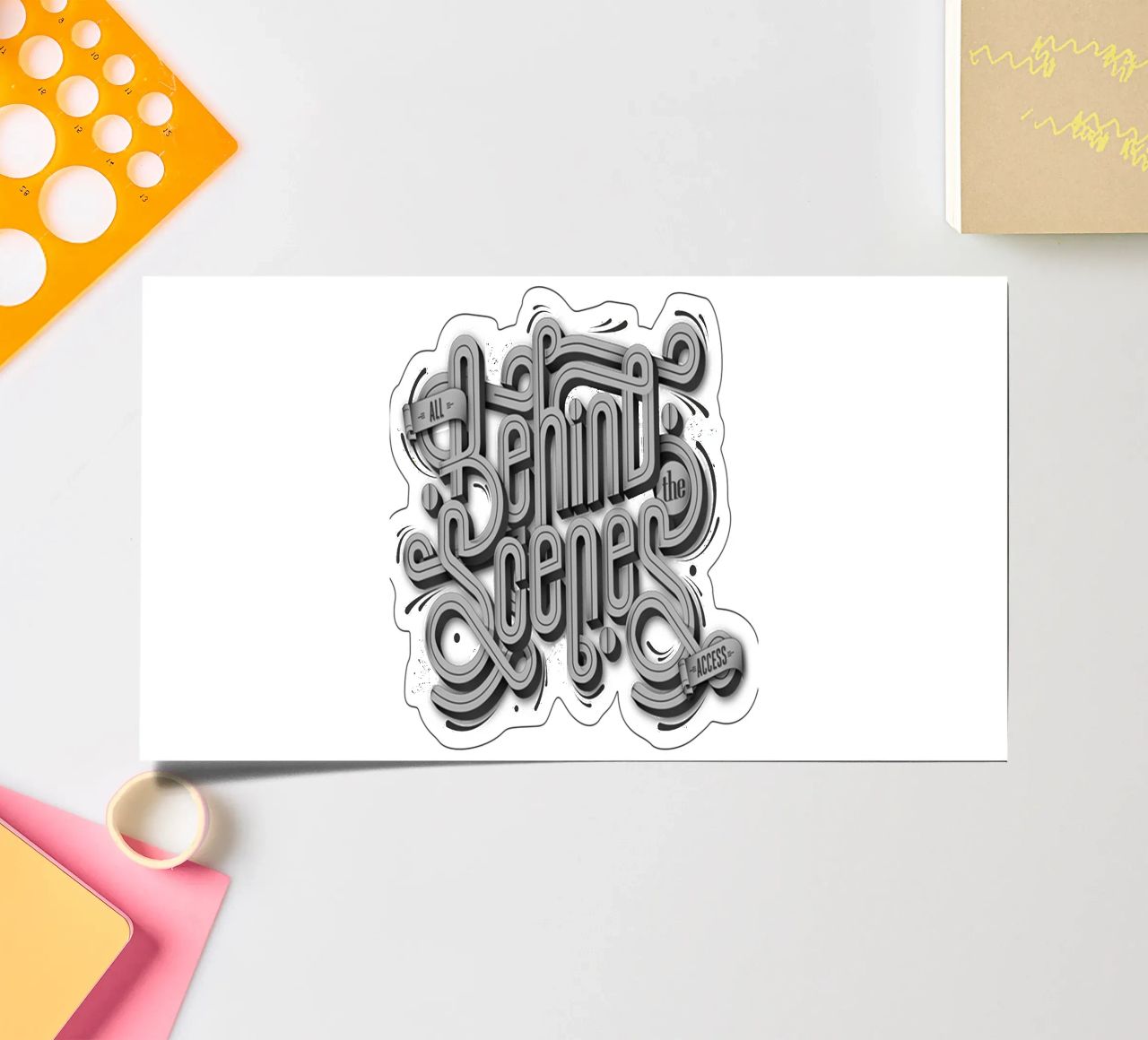 Behind The Scenes Typo Style Trending Now sticker sheet by Urban Life