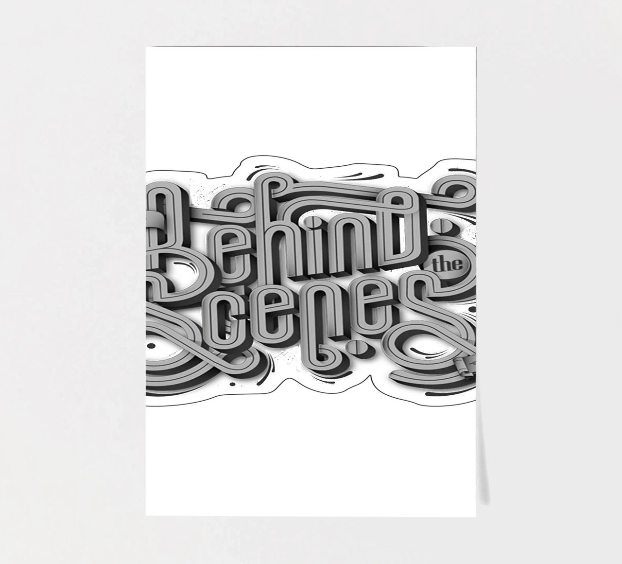 Behind The Scenes Typo Style Trending Now sticker sheet by Urban Life