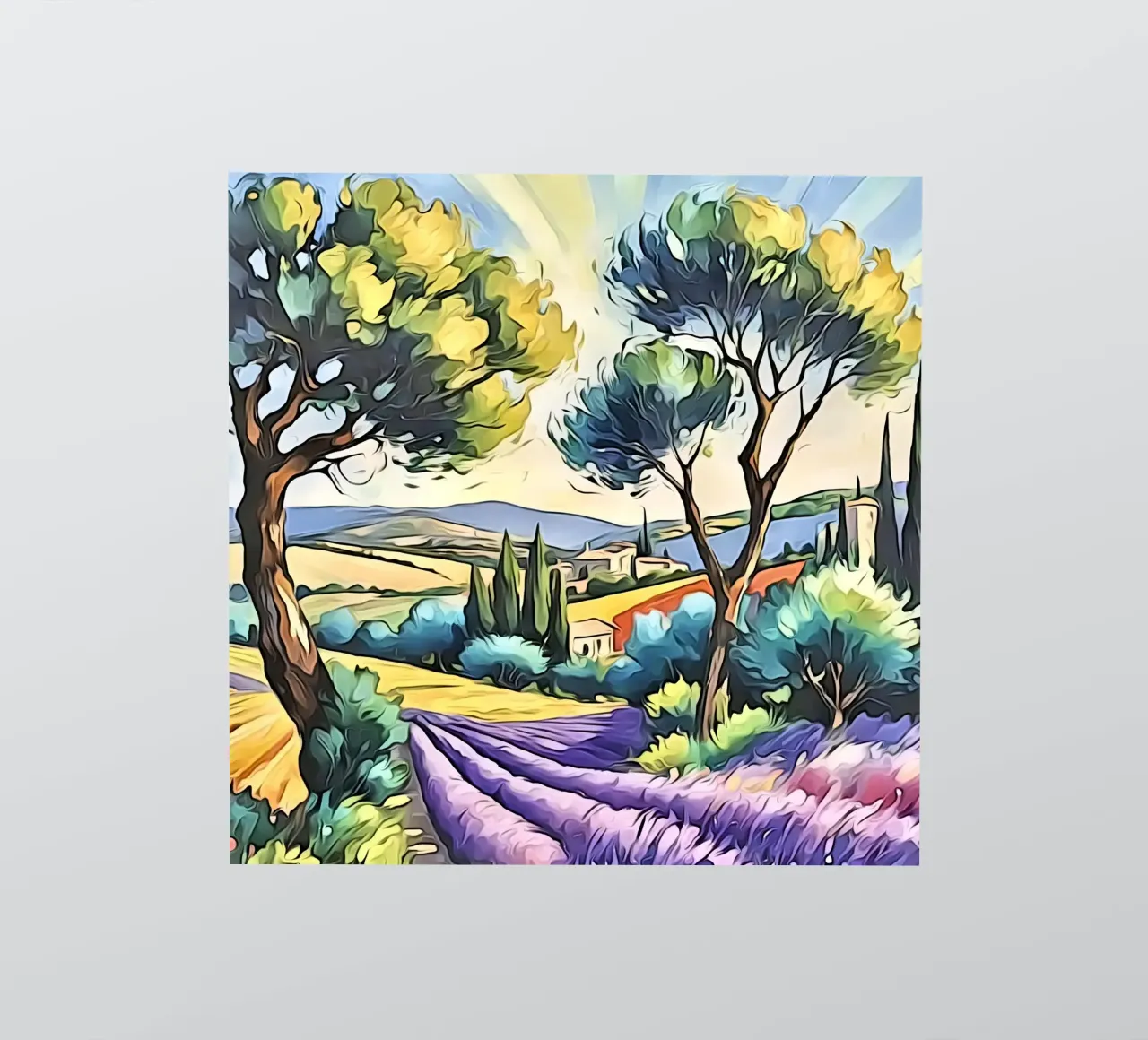 Landscape in Provence sticker by ZAMART